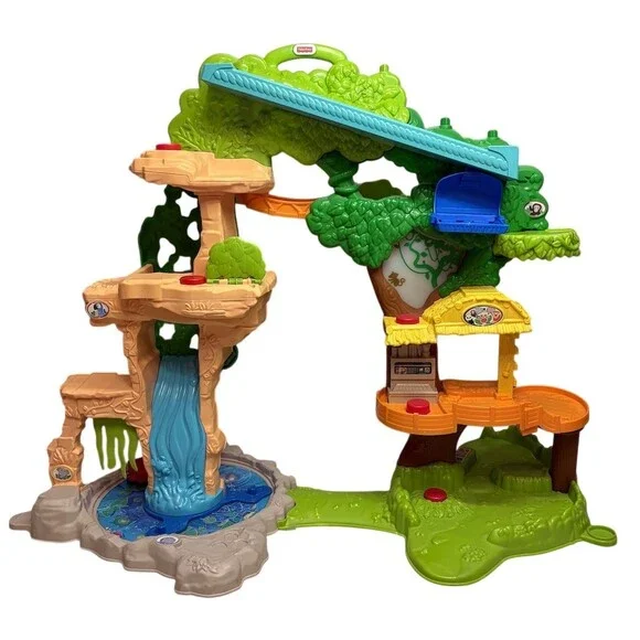 Unbranded Little People Share & Care Safari Jungle Treehouse Playset - Picture 1 of 11